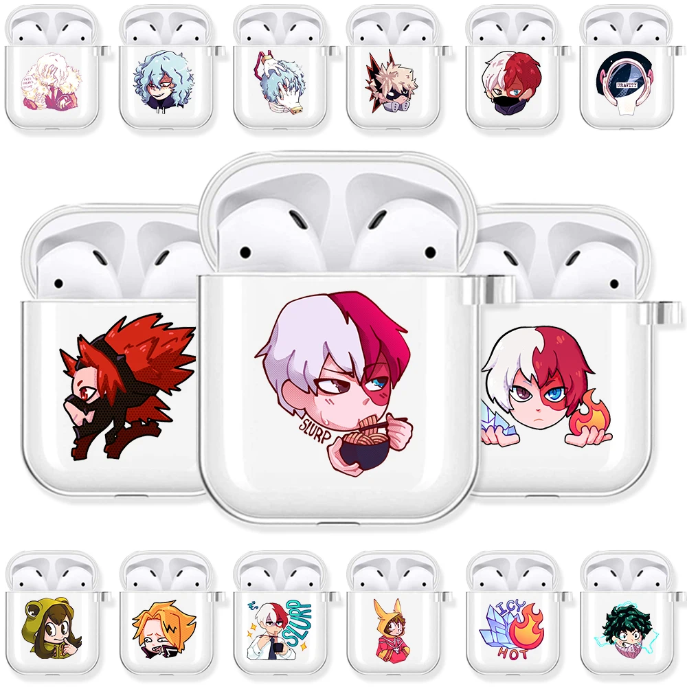 

Прозрачный чехол из ТПУ для Airpods Pro 3 2 1 Boku No Hero Midoriya Bakugou, чехол для беспроводных наушников Airpod, чехол s