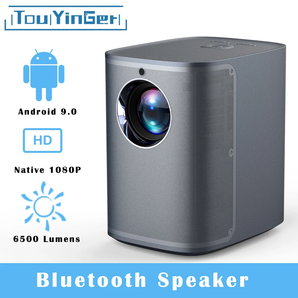 Видеопроектор TouYinger D8 с поддержкой 4K для фильмов FHD Android домашний кинотеатр 6500