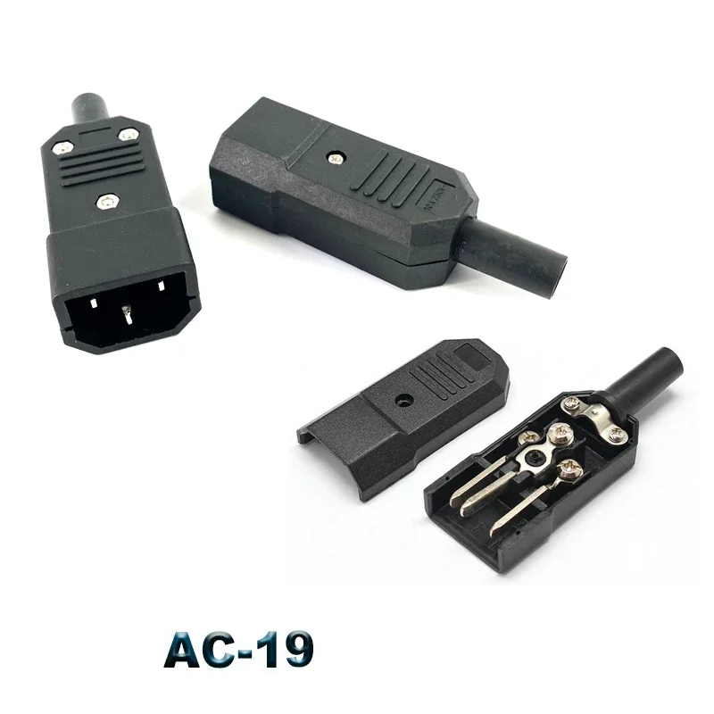 Электрическая розетка переменного тока IEC320 C14 5 шт. 3 контакта красный цвет 250 В