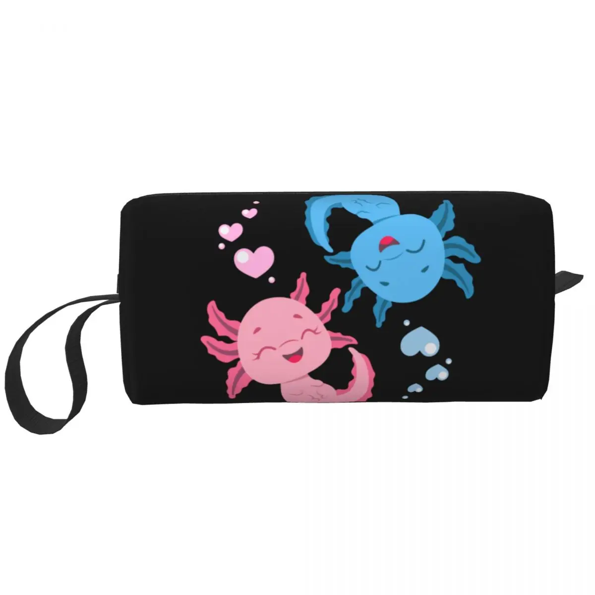 

Travel Axolotl Axolotls Toiletry Bag Amphibian Salamander Cosmetic Makeup Organizer Women Beauty Storage Bags Dopp Kit Case Box