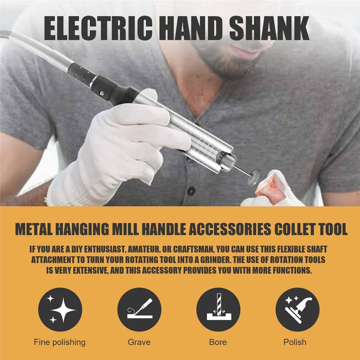 Ручка наконечника сверлильный патрон для Flex 3 подходит гибкого вала двигателя