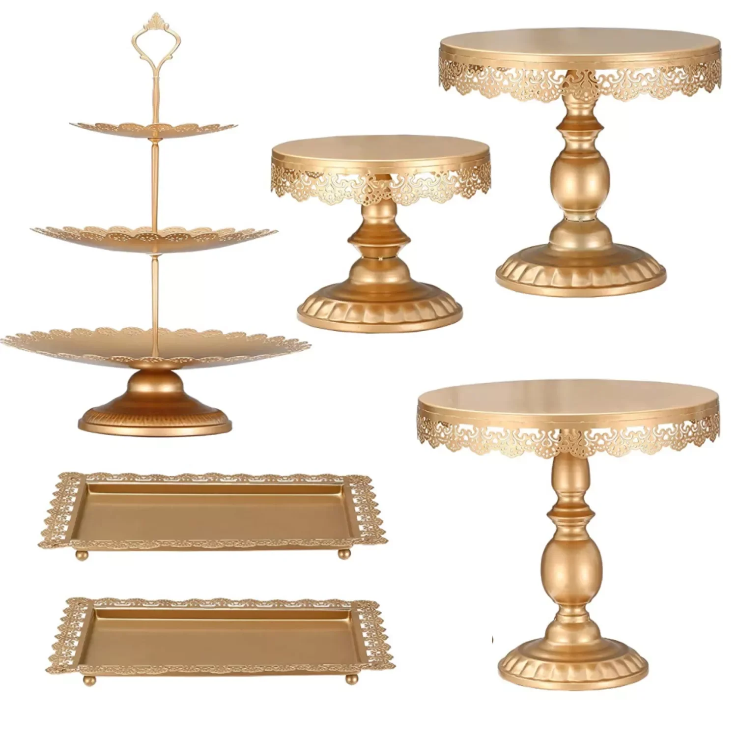 

Metal Cake Stands Round Cake Stands Square Candy Fruite Display Plate Cupcake Serving Tower Wedding Brithday Party Celebration