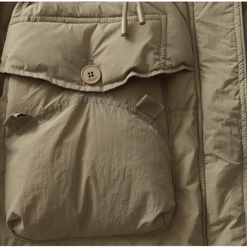 MHMR 2023 New Winter Women Down Jacket High Quality Warm Hooded White Duck Down Thick Fashion Women Down Jacket Women Overcoat