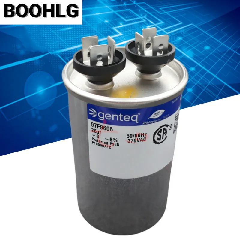 1 шт. genteq 97F9606 370 в 25uF 370VAC пусковой конденсатор двигателя CAPCOM