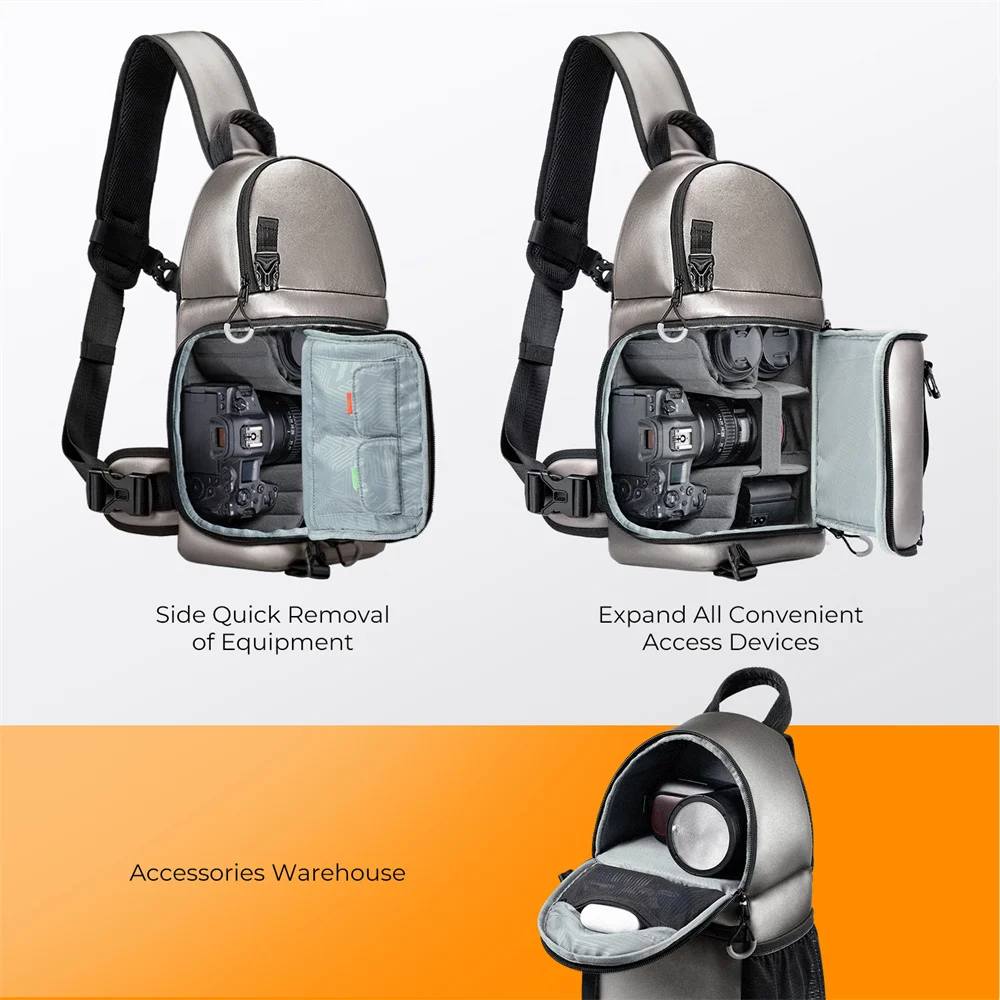 K &amp F Concept Сумка-слинг для камеры сумка через плечо водонепроницаемый рюкзак на