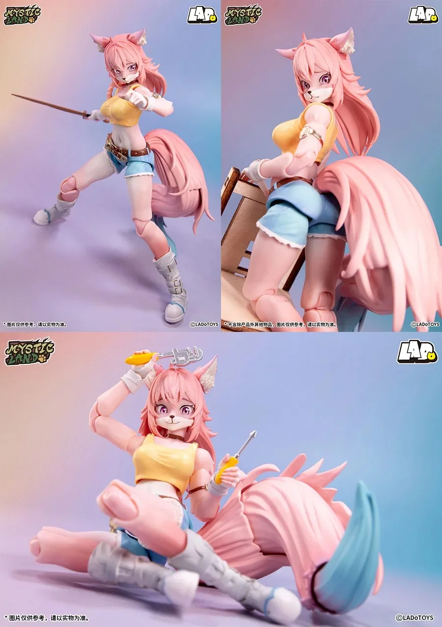 Фото СОВЕРШЕННО НОВЫЙ LADOTOYS 1/12 Magical Continent Candy Land Style Fox Girl Liya Limited Pink Edition Полный набор 6-дюймовых экшн-игрушек №3