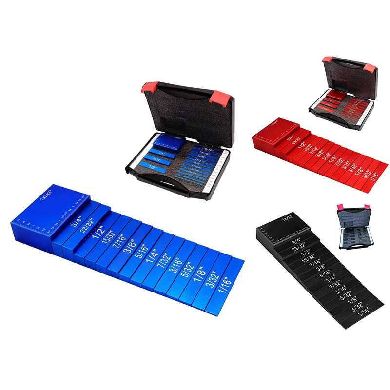 

15Pcs Setup Blocks Height Gauge Set, Precision Setup Bars For Router And Table Saw Accessories Woodworking Set Up