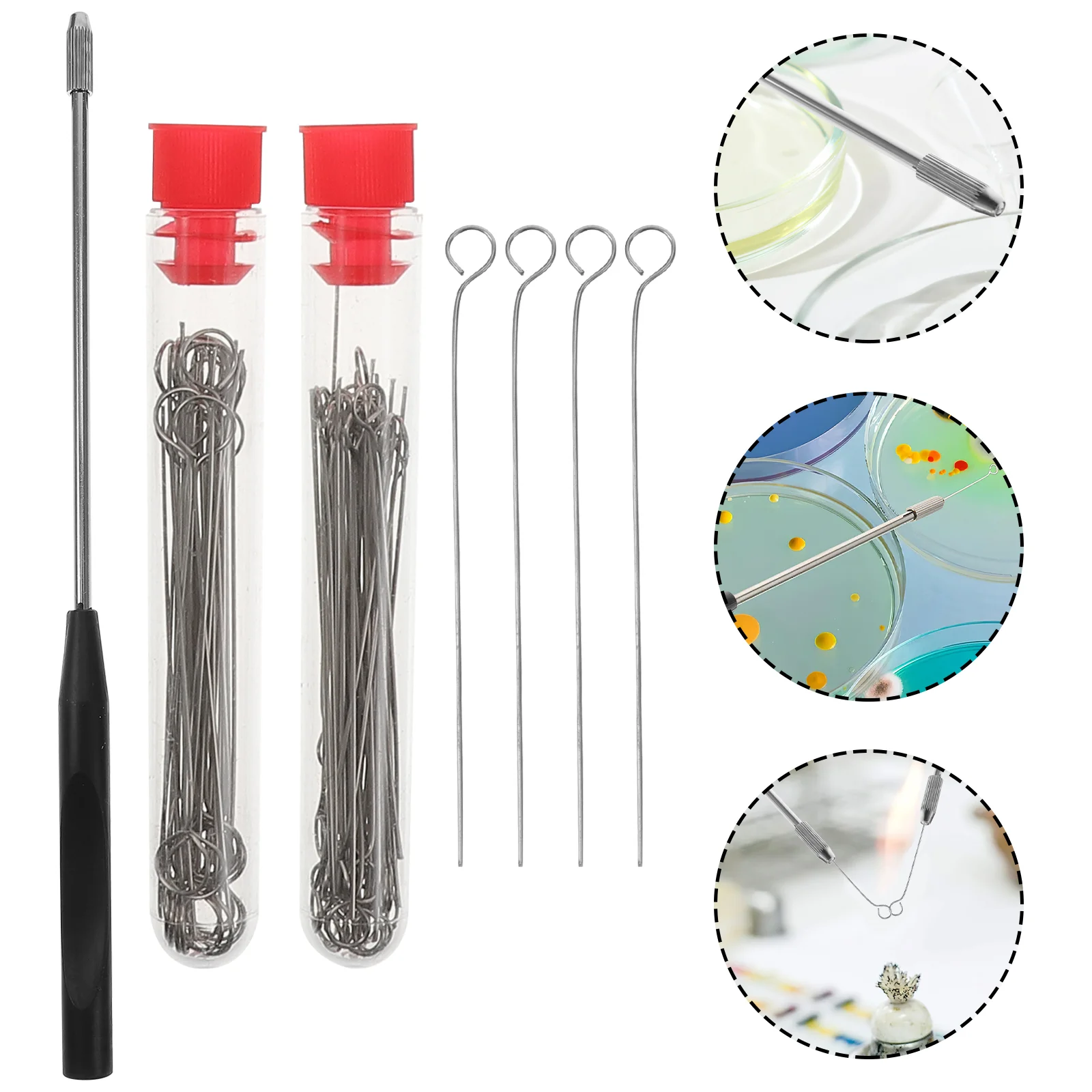 

92 Pcs Inoculation Rings Inoculation Rod Supply Accessory Teaching Equipment