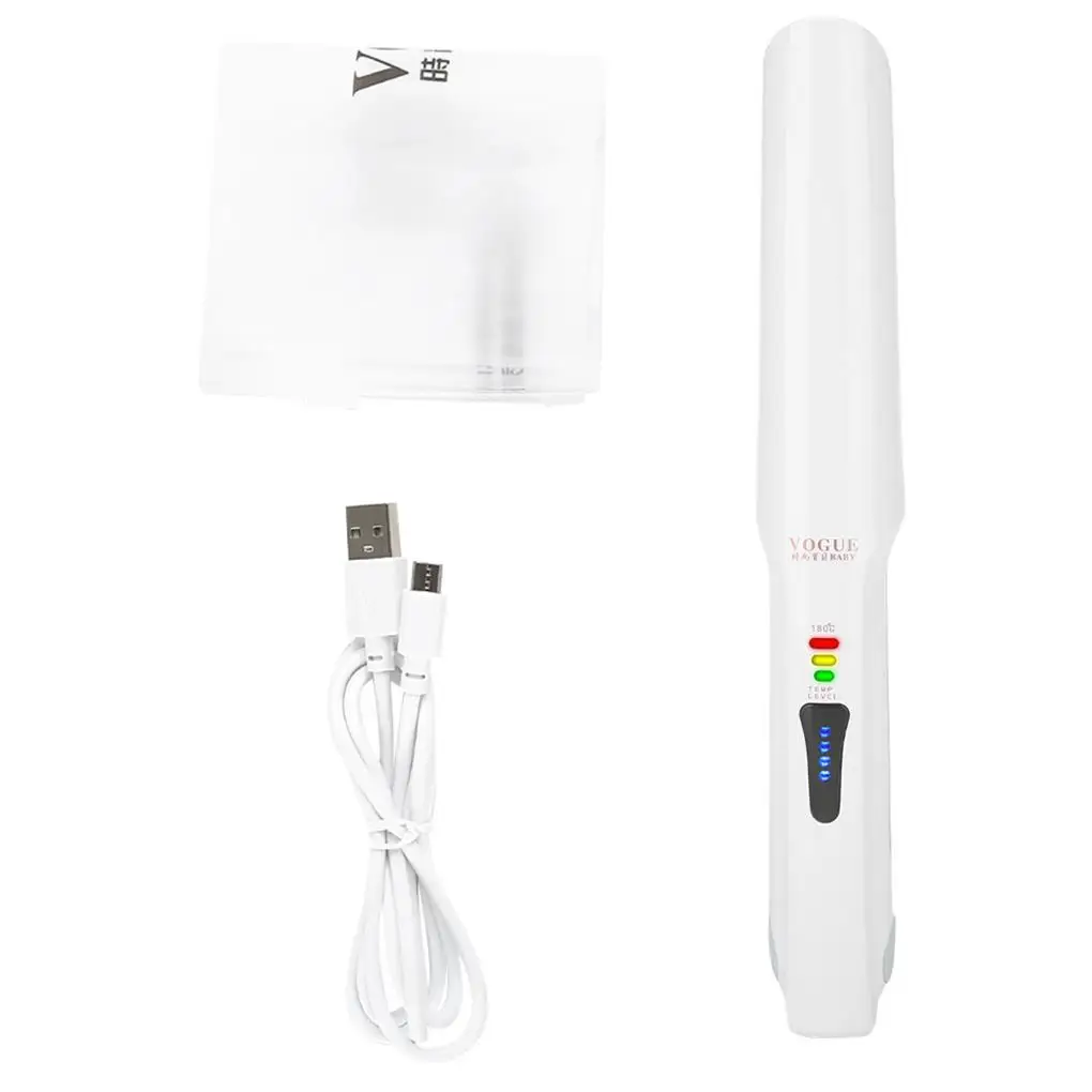 

Portable Ceramic Plate Electric Straight Curly Hair Styler USB Charging