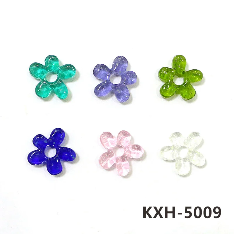 

Стеклянные цветочные украшения 6 шт.