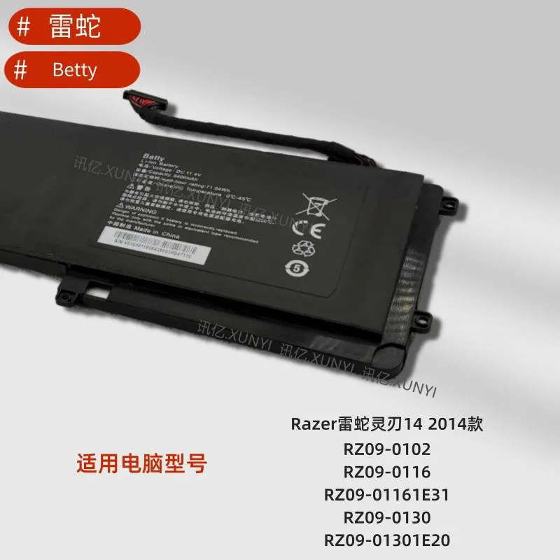 Аккумулятор для ноутбука Razer Blade 14 Betty RZ09-0116/0102/0130 |