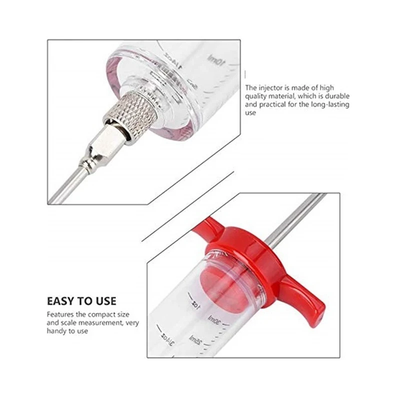 1 Набор большой пластиковый шприц-маринад для индейки + унция шт. иглы из