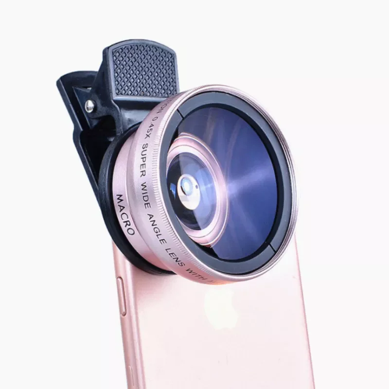 

0.45X Wide Angle+12.5X Macro Lens HD Phone Camera Lens Professional 2in1 Lens For iPhone 8 7 6S Plus Xiaomi Samsung LG