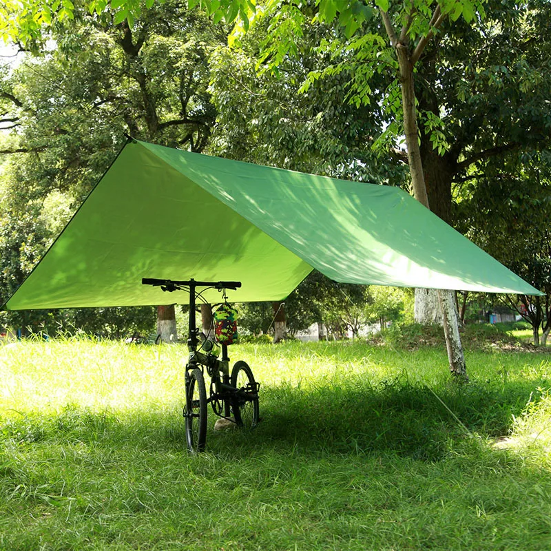 

Portable Camouflage Tent Outdoor Shelter Ultralight Tarp Camping Tents Travel Sun Shelter Waterproof Beach Mat Survival Tent