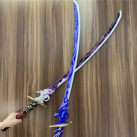 1:1 Raiden Shogun Katana Sword Genshin ударопрочный меч Beelzebul Musou меч оружие Косплей сценический реквизит безопасность ПУ модель подарок 105 см