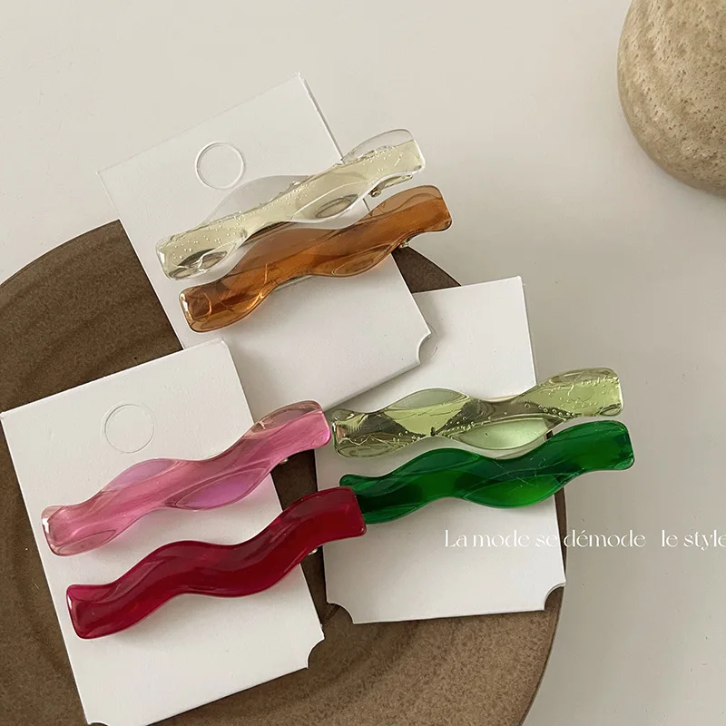 

2022Geometric Wavy Hair Clips Pin for Women Korean Side Duckbill Clip Barrettes Fashion Headwear Girls Hairpins Hair Accessories