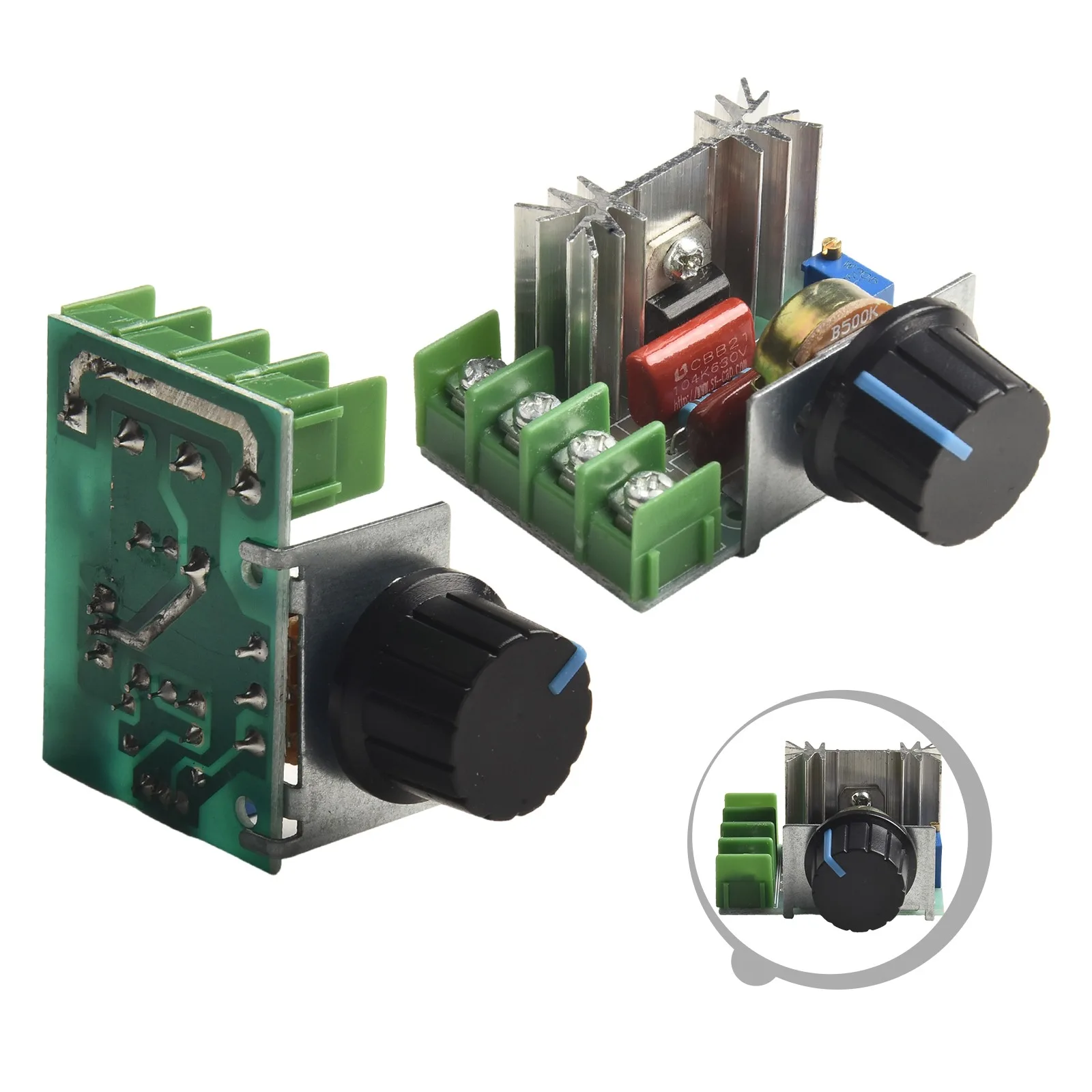 2 шт. 220 В 2000 Вт регулятор скорости двигателя SCR напряжения диммеры термостат для