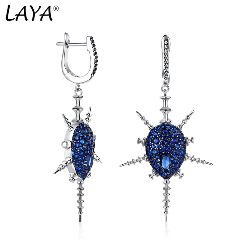 

LAYA 925 Sterling Silver Drop Earrings For Women Europe Magical Boho Fashion Original Modern Fine Jewelry 2022 Trend