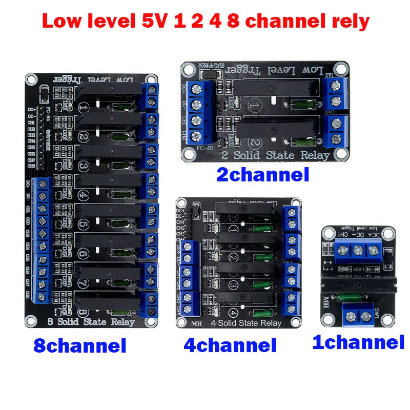 5V 1 2 4 8 Channel SSR G3MB-202P твердотельный релейный модуль 240V 2A выход с фотоэлементом Diy Kit для ARDUINO
