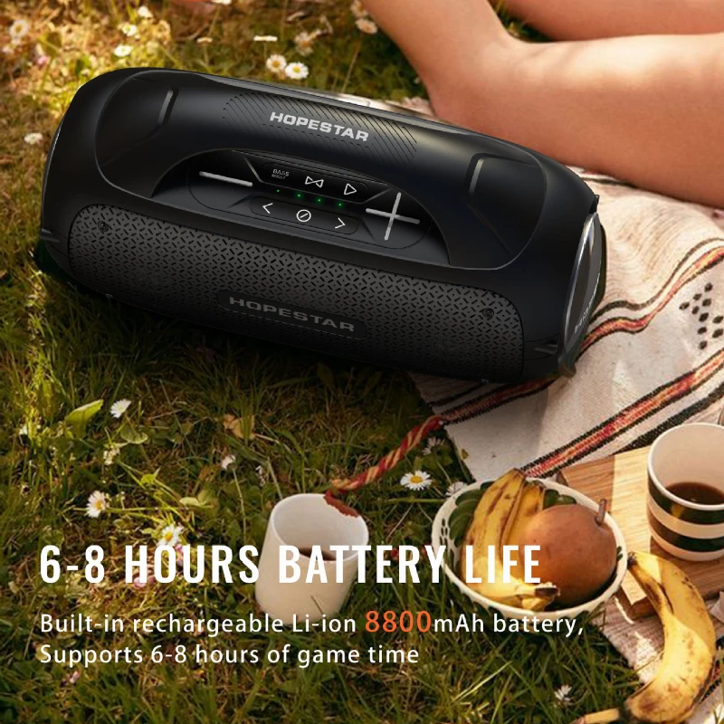 Портативный беспроводной музыкальный сабвуфер высокой мощности с микрофоном