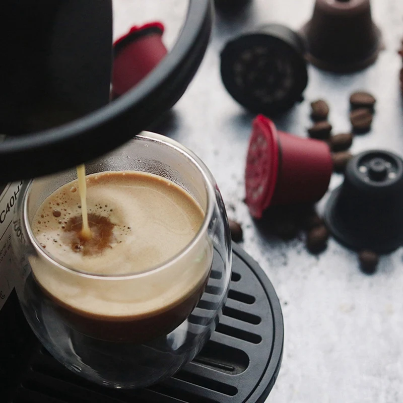 6 шт. кофейные капсулы из нержавеющей стали для кофемашины Nespresso