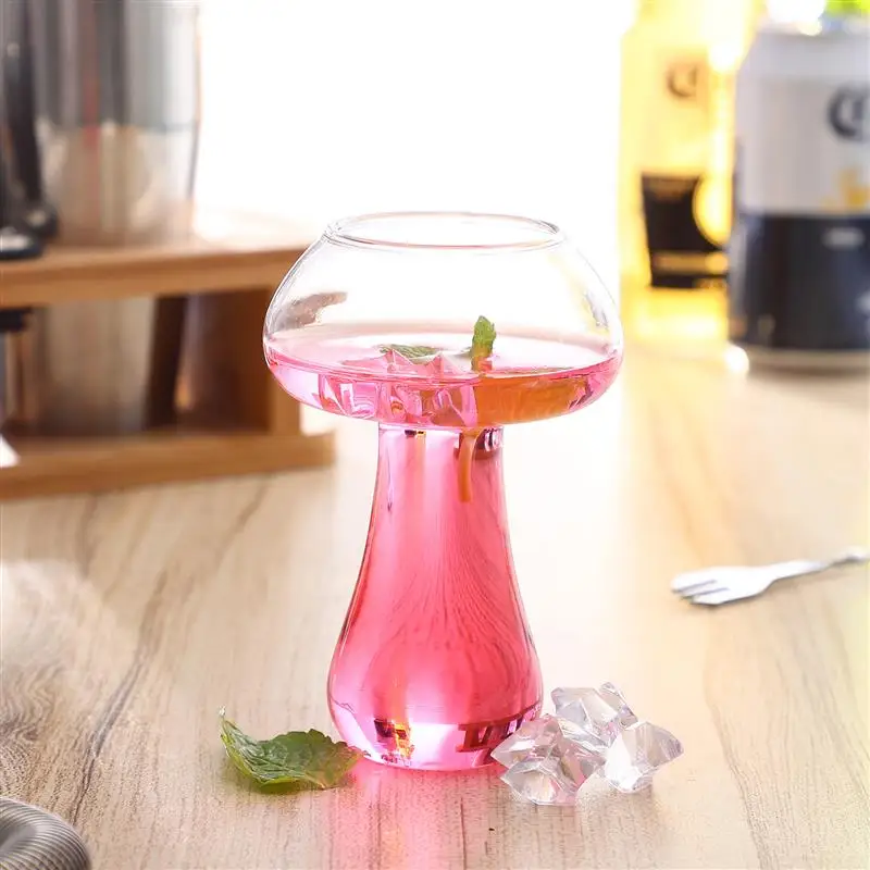 

2pcs Mushroom Shaped Cup Drinking Glasses Party Liquor Glasses Cups Wine Glasses Cocktail Glasses