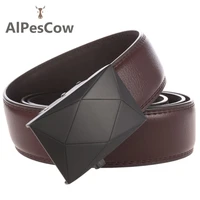business genuine leather belt for men 100 alps cowhide ratchet waist strap waistband casual automatic buckle luxury male belts