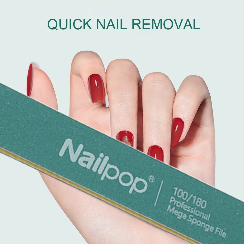 Nailpop 10 Шт. Набор Профессиональных Пилочек Для Ногтей Зернистость 100/180 Грубый