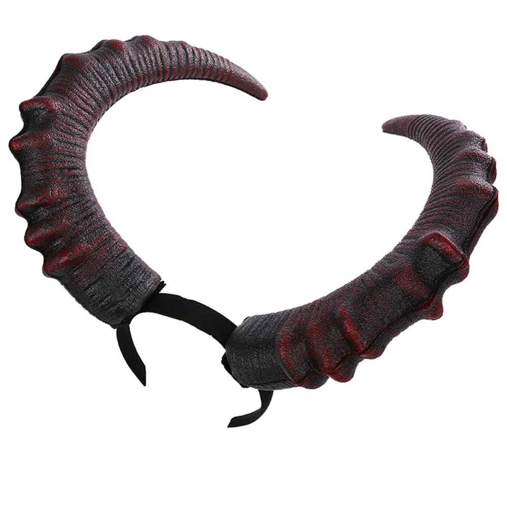 

Demon Horn Headband Sheep Horns Hairband Halloween Props Animal Ox Pu Men Cosplay Headbands Man Accessories