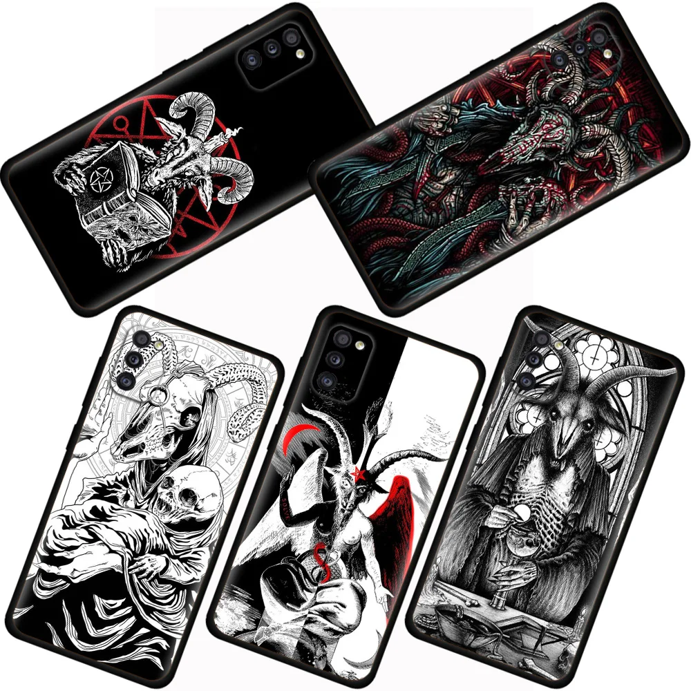 

Чехол для телефона Samsung Galaxy A52 A51 A71 A21s A12 A73 A91 A53 A33 A23 A72 A41 A42 A11 A32 A02s, чехол с пентаграммой 666, демонический