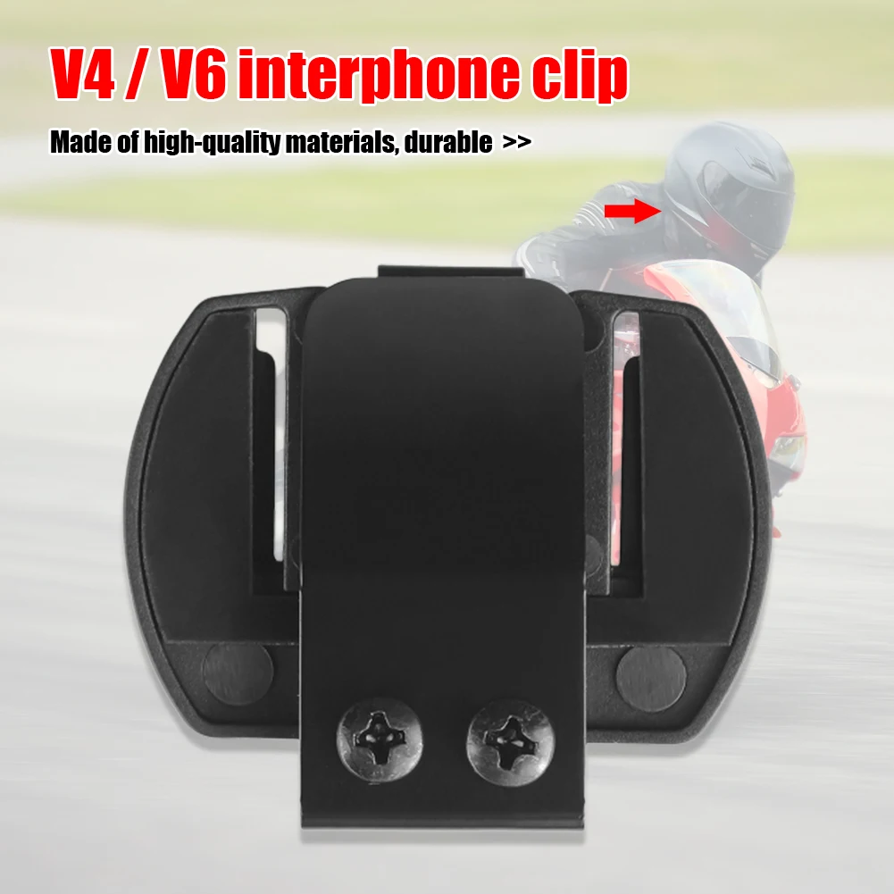 

V6 V4 Helmet Intercom Clip Mounting Bracket for V6 V4 Full Duplex Motorcycle Bluetooth-compatible Intercom Headset BT Interphone