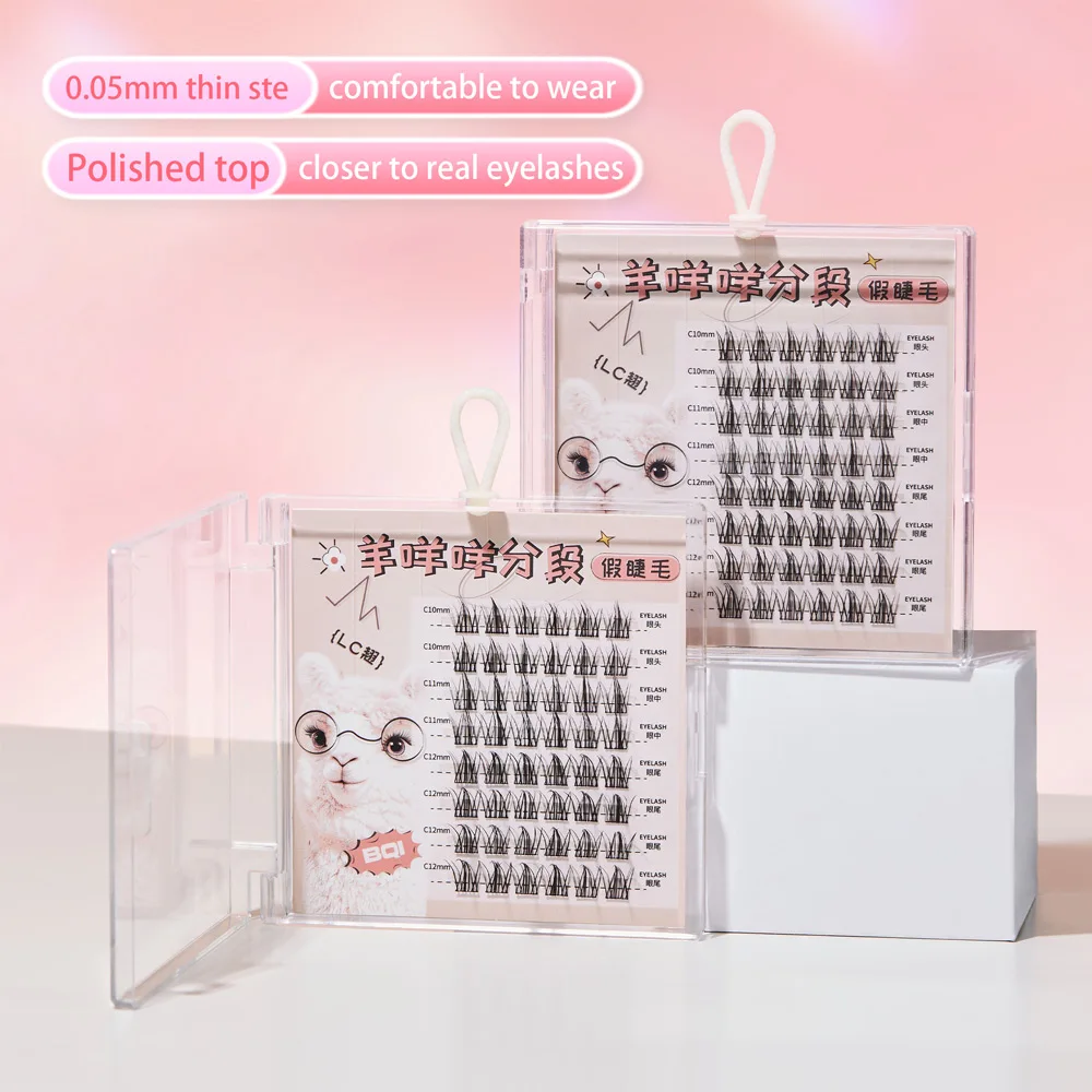 48 Clusters LC завитые накладные ресницы 10-12 мм имитация овец натуральные