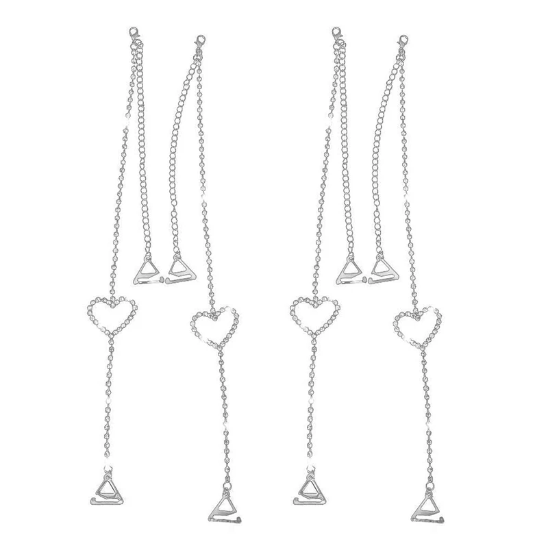 

Heart Rhinestone Bra Straps 2 Pair
