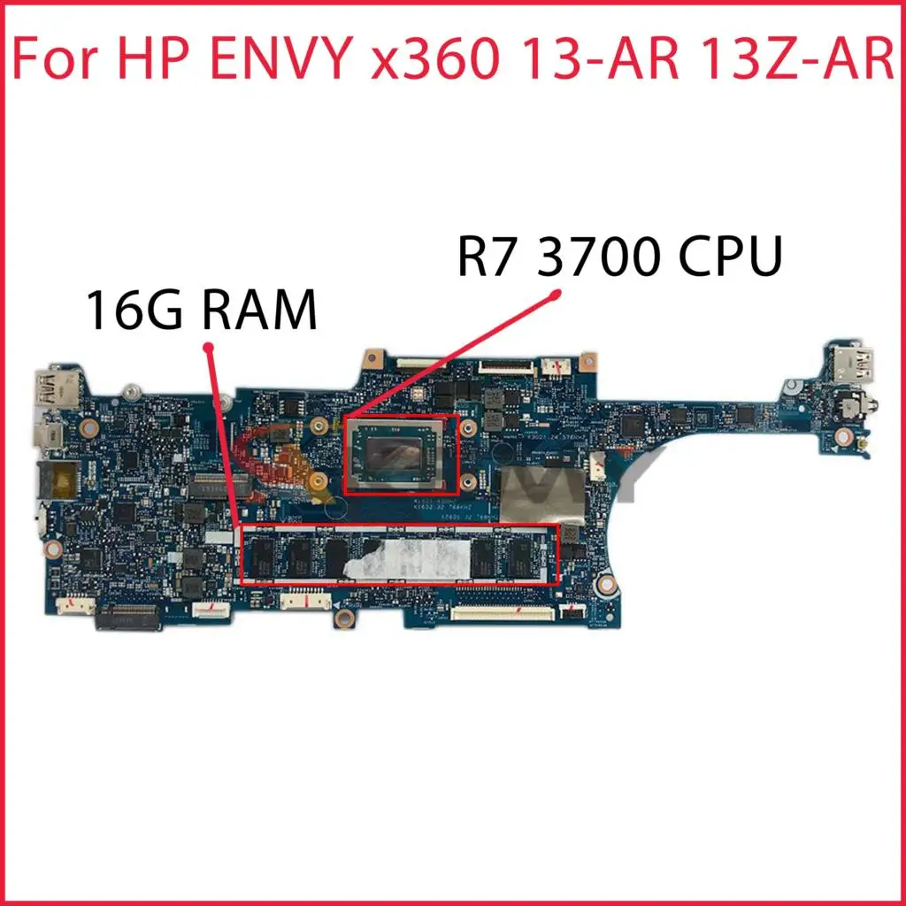 

18740-1 original motherboard For HP ENVY x360 13-AR 13Z-AR Laptop Motherboard mainboard R7 3700 CPU 16GB RAM 100% tested ok