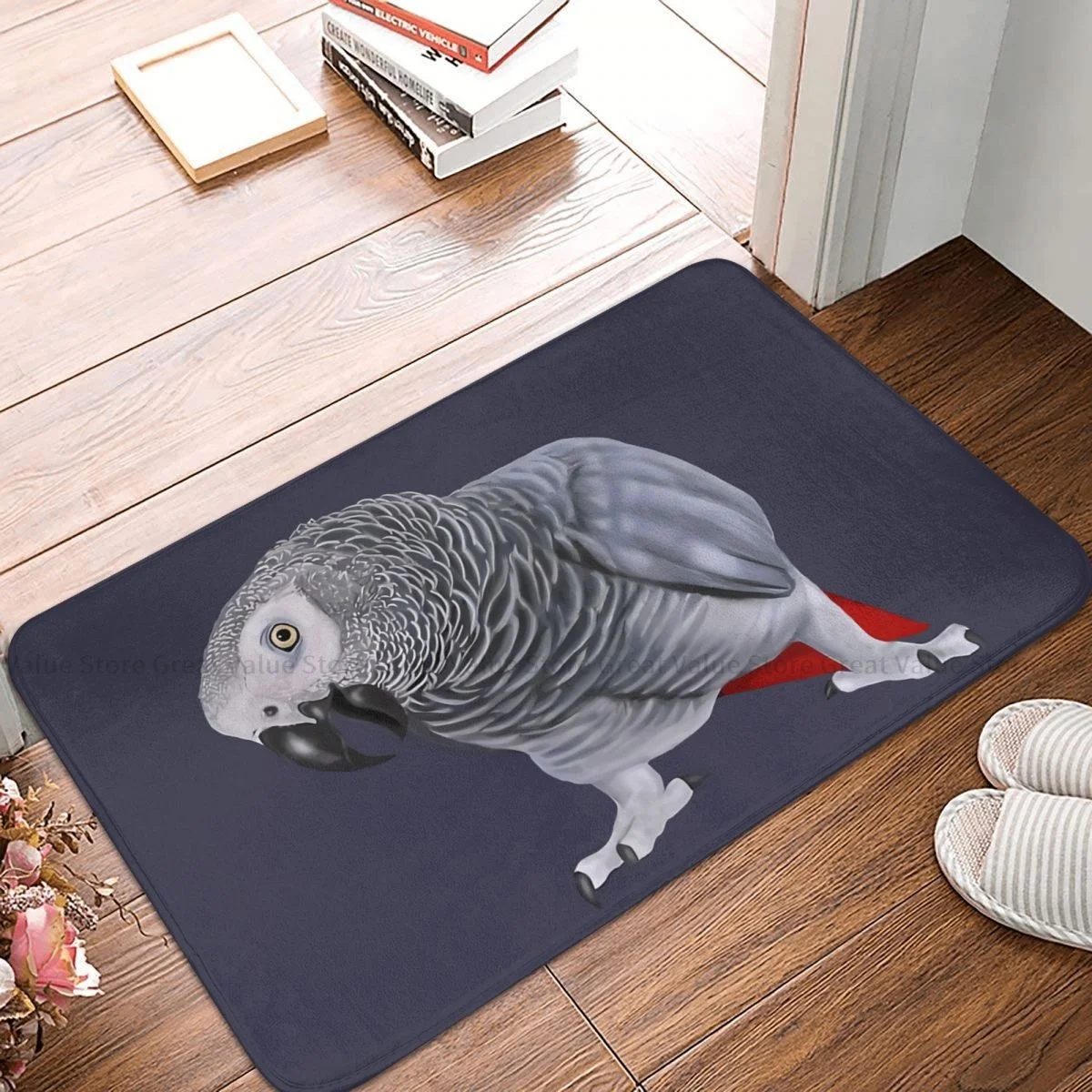 

Bathroom Non-Slip Carpet African Grey Parrot Living Room Mat Entrance Door Doormat Home Decor Rug