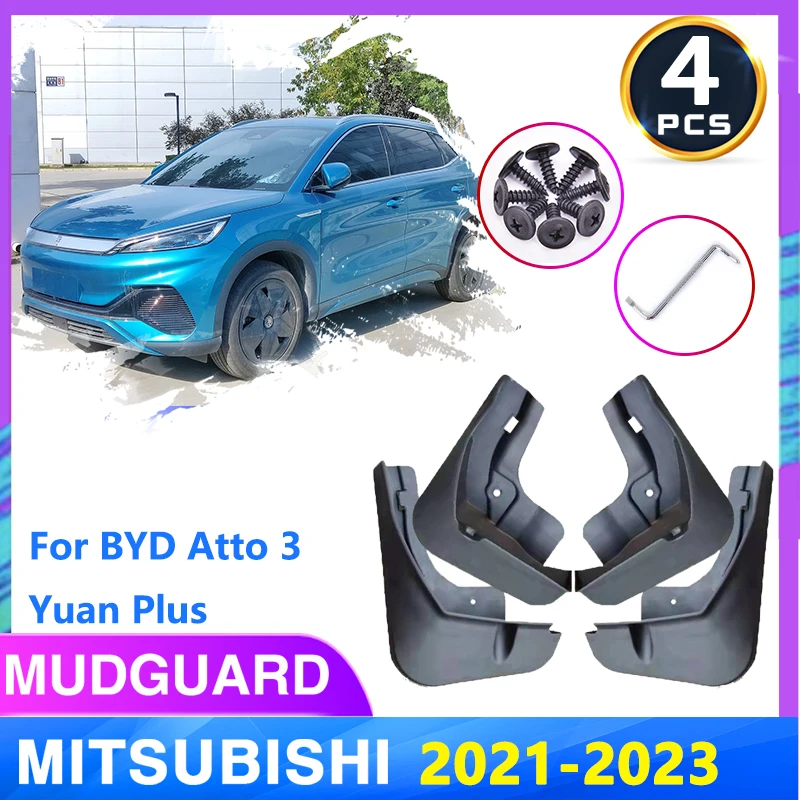 Guardabarros para BYD Atto 3 Yuan Plus EV 2021 2022 2023, guardabarros, Flare, guardabarros, protector contra salpicaduras, accesorios para coche