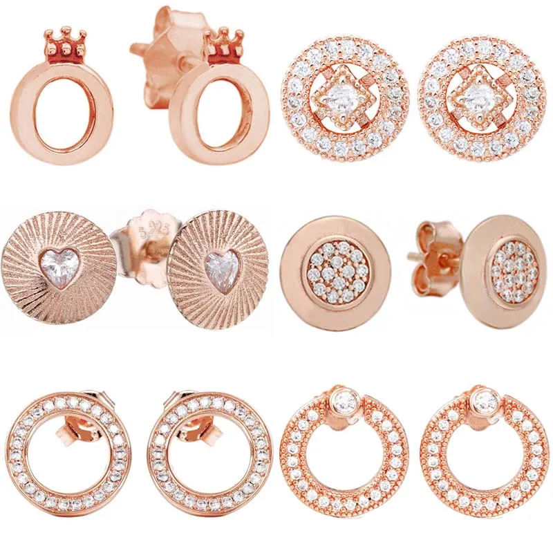 

Женские серьги-гвоздики из серебра 925 пробы, с подвеской в виде Розы