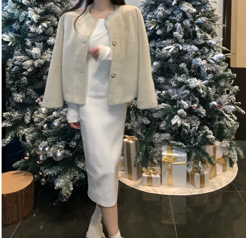 Женская утепленная плюшевая куртка маленький топ с дизайном осень 2021 и Рэйчел |