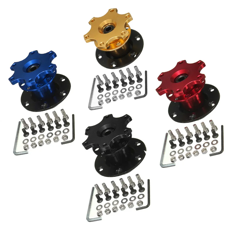 

Universal Car Steering Wheel Quick Release Hub Boss Kit Wheel Hub Adapter CA0011-BL For 6 hole Steering Wheel Hub