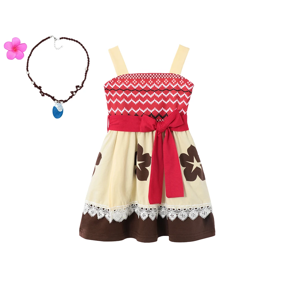 Костюм Моаны для девочек детская одежда принцессы платья с открытой спиной детей