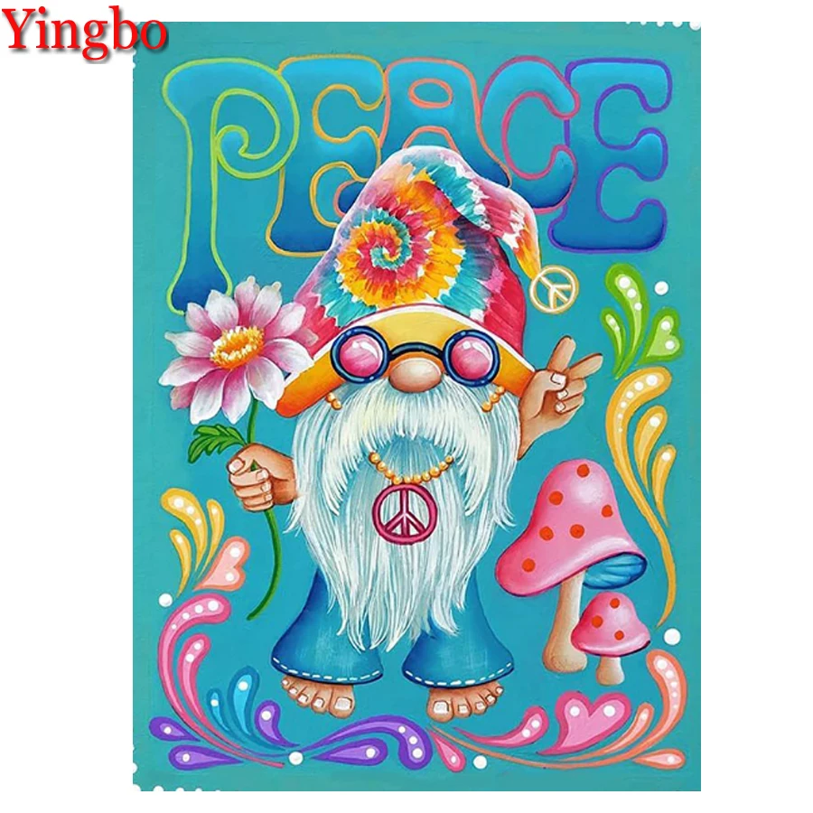 

5D алмазная живопись «сделай сам», мир гном, Набор для вышивки крестиком, полная выкладка, квадратная вышивка, мозаика, искусство, картина стр...