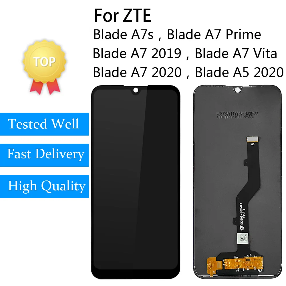 ЖК-дисплей с сенсорным экраном для ZTE Blade A5 A7 2020, дигитайзер для ZTE Blade A7s A7010 A7S 2020 A7020, ЖК-датчик A7 2019 A7000, ЖК-дисплей ЖК-дисплей с сенсорным экраном для ZTE Blade A5 A7 2020, дигитайзер для ZTE Blade A7s A7010 A7S 2020 A7020, ЖК-датчик A7 2019 A7000, ЖК-дисплей
