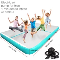 free shiping inflatable air tumbling mat gymnastics tumble track 3x2x0 2m 8 inches thickness air mats with electric air pump