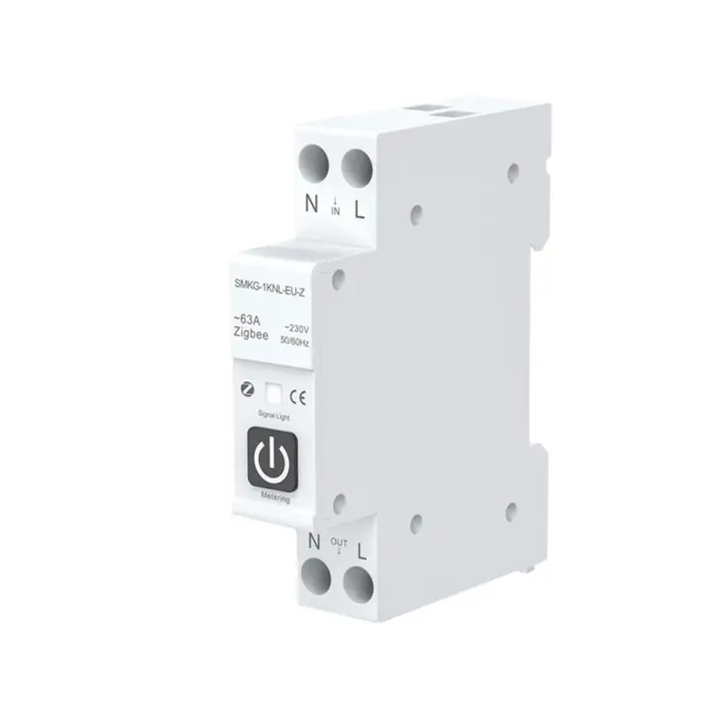 

Автоматический выключатель TUYA ZigBee, Беспроводной Выключатель с измерителем, 1P, 63a, DIN-рейка, для умного дома, с дистанционным управлением через приложение Smart Life