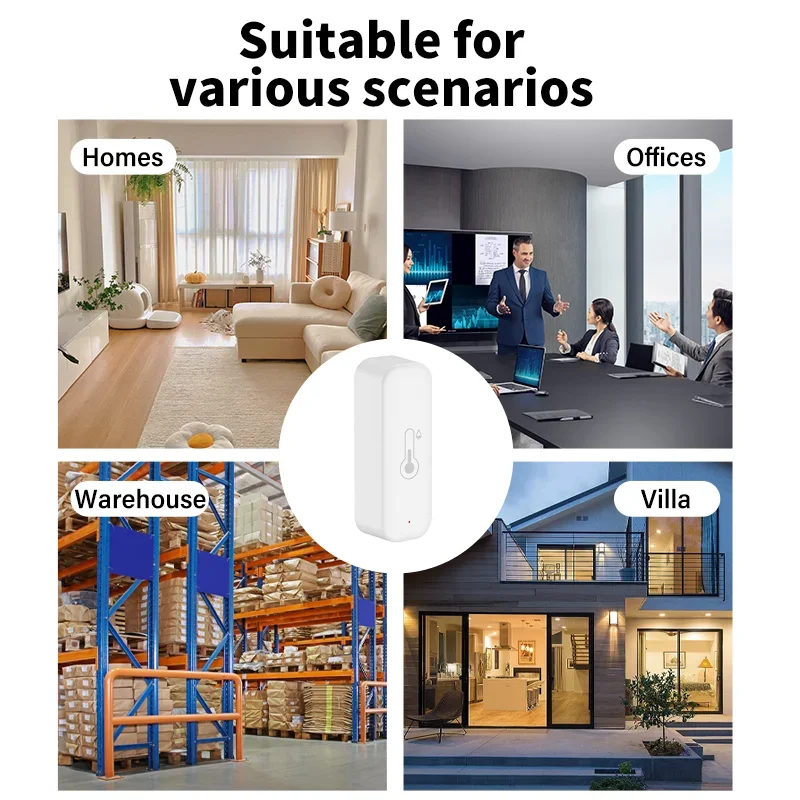 Умный Wi-fi И Zigbee Термометр Датчик Влажности Совместимый С Alexa Google Home