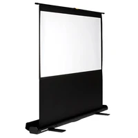 Outdoor/Office Retractable Roll Up Stand Projection Screen 70 Inch Manual Pull Up Floor Portable Projector Screen