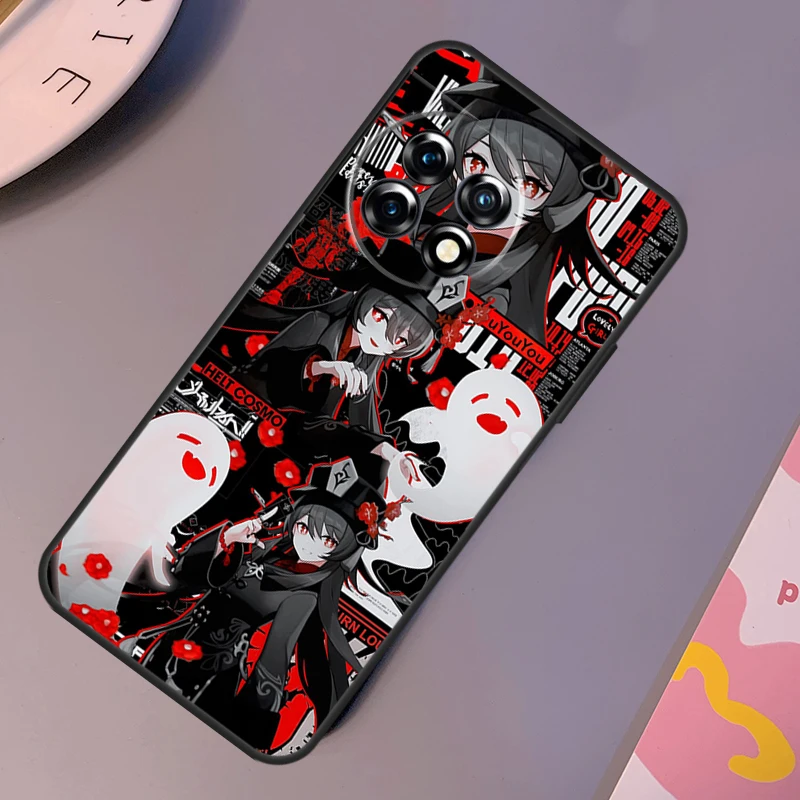 Чехол Genshin Impact Hutao для OnePlus 12 11 9 10 Pro 9RT 10T 10R 12R Nord CE 2 3 Lite 2T N10 N20