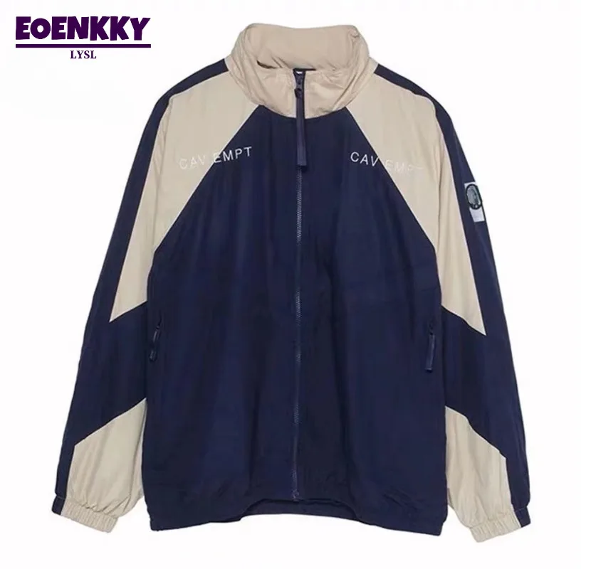 

CE Brand Letter Embroidery Varsity Jacket Men Spring Autumn High Quality Patchwork Sports Thin Outdoor Jackets