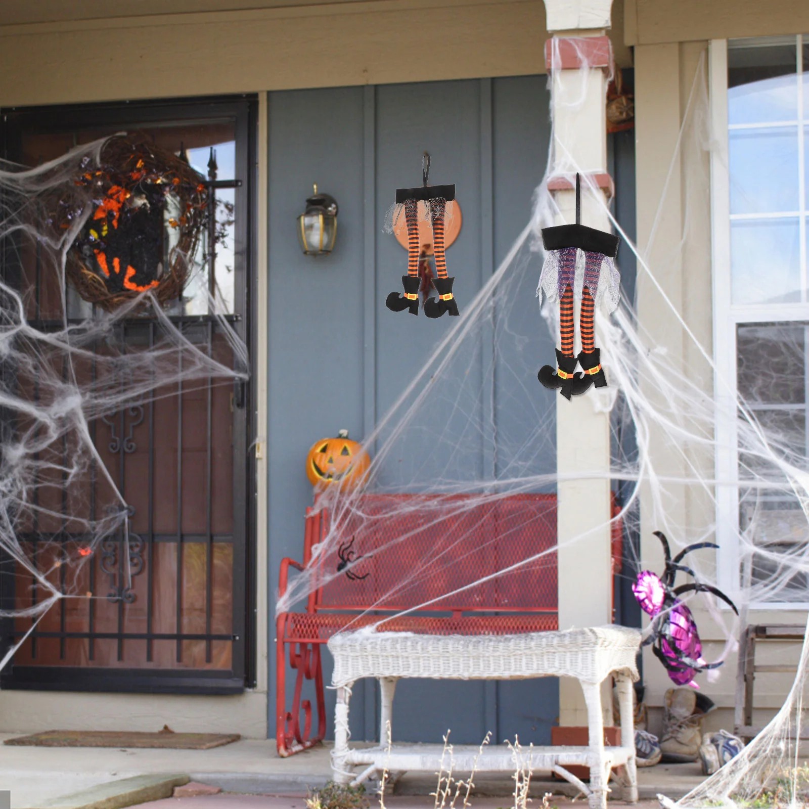 Хэллоуин Декор ведьмы ножки Висячие плохие венки автомобиль Новинка уличные