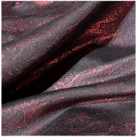 glossy black red swamp texture glossy stretch fabric clothes and dresses high end clothing designer fabric
